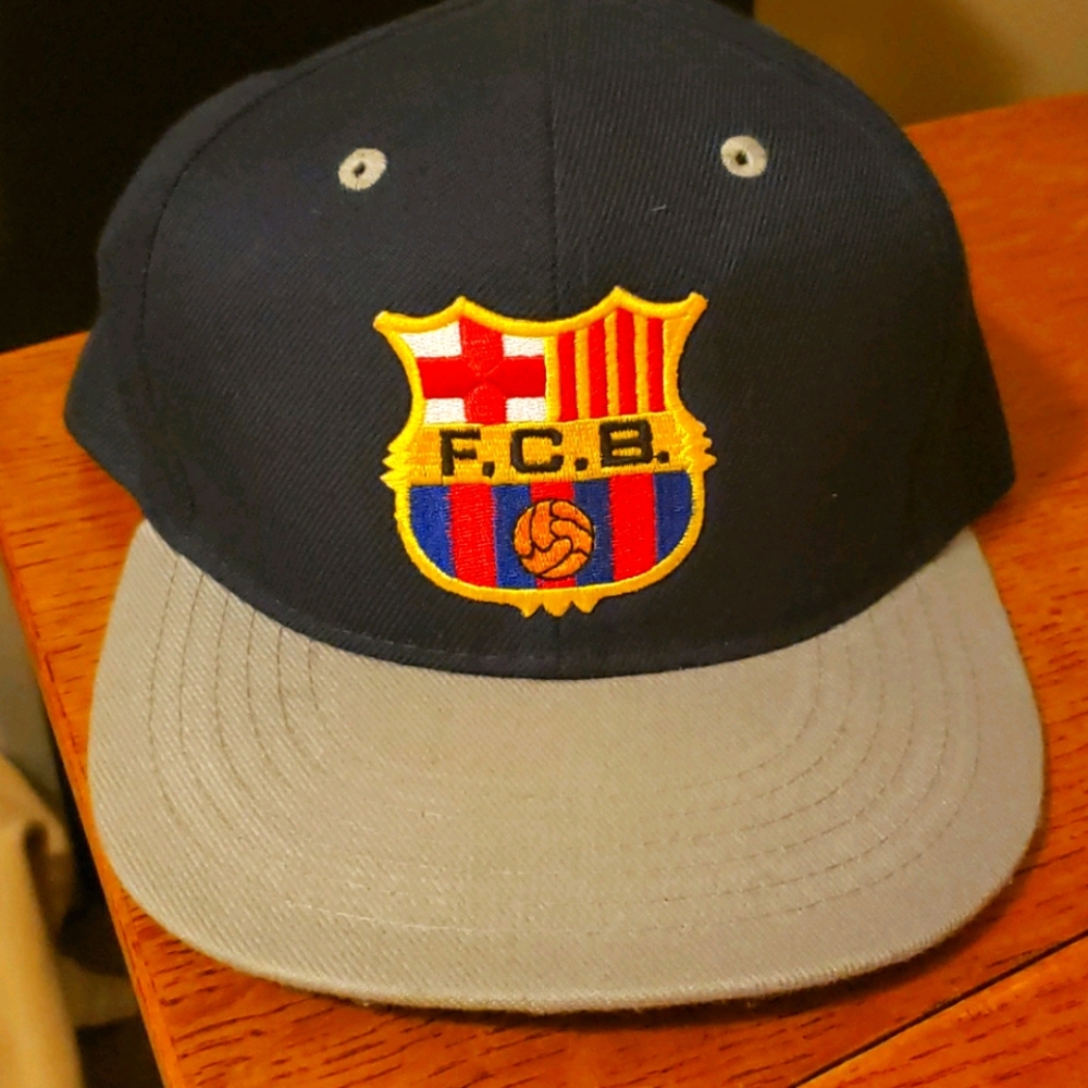 Baseball snap back cap  F.C.BARCELONA LOGO  Barca Futbol Soccer